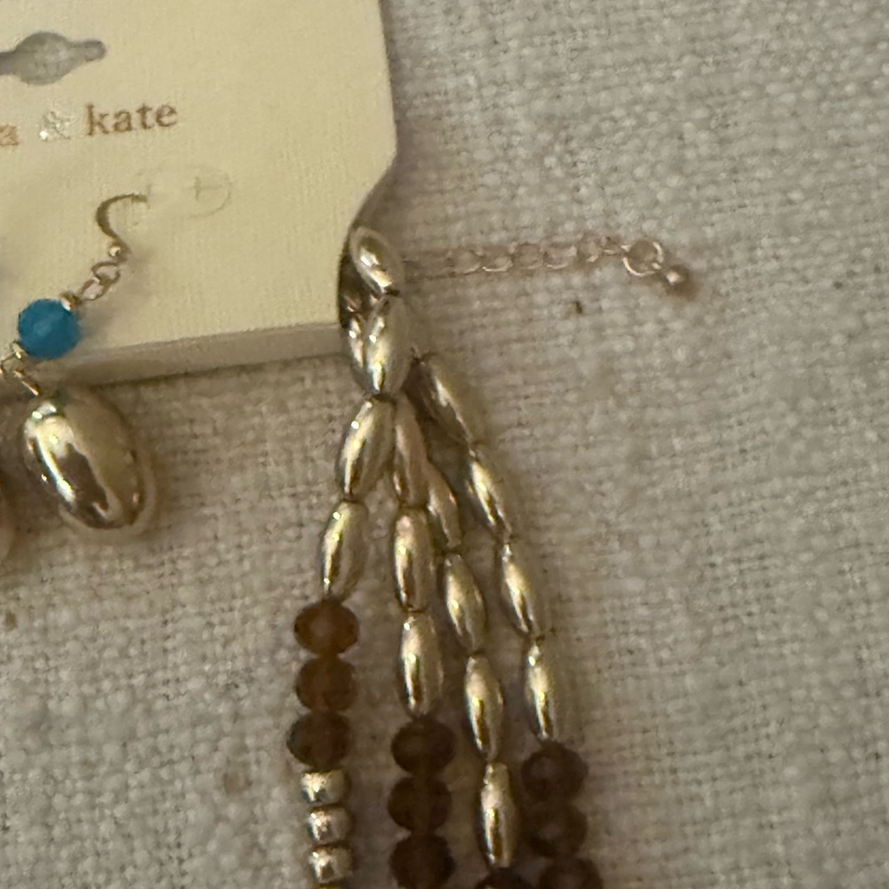 NWT Sophia & Kate Gold and Multicolor Beaded Necklace and Earring Set - Picture 9 of 15